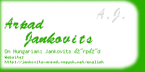 arpad jankovits business card
